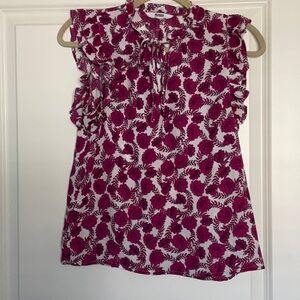 Floral Pink Sleeveless Top